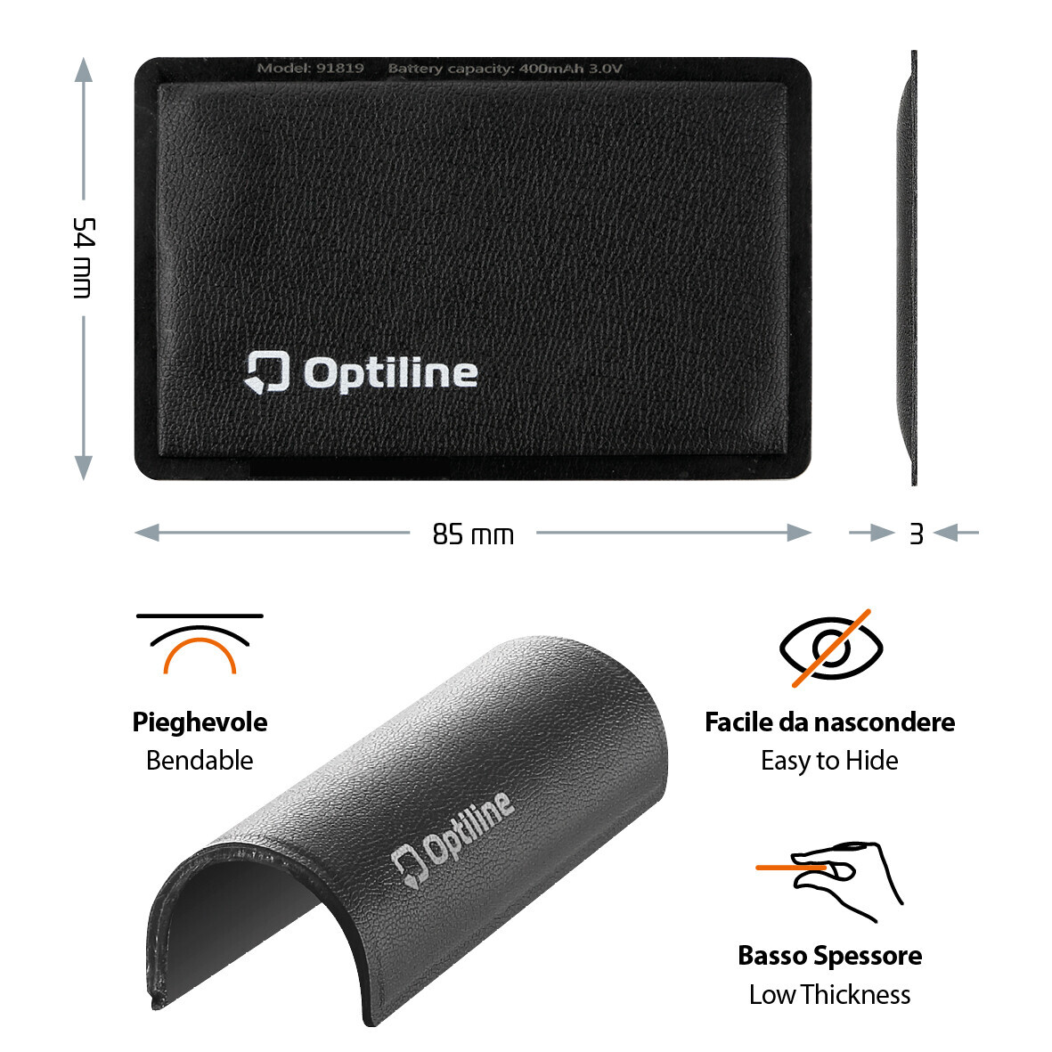 Opti Tracker Flex, Localizzatore Pieghevole Ultra-Sottile Adesivo - immagine 6