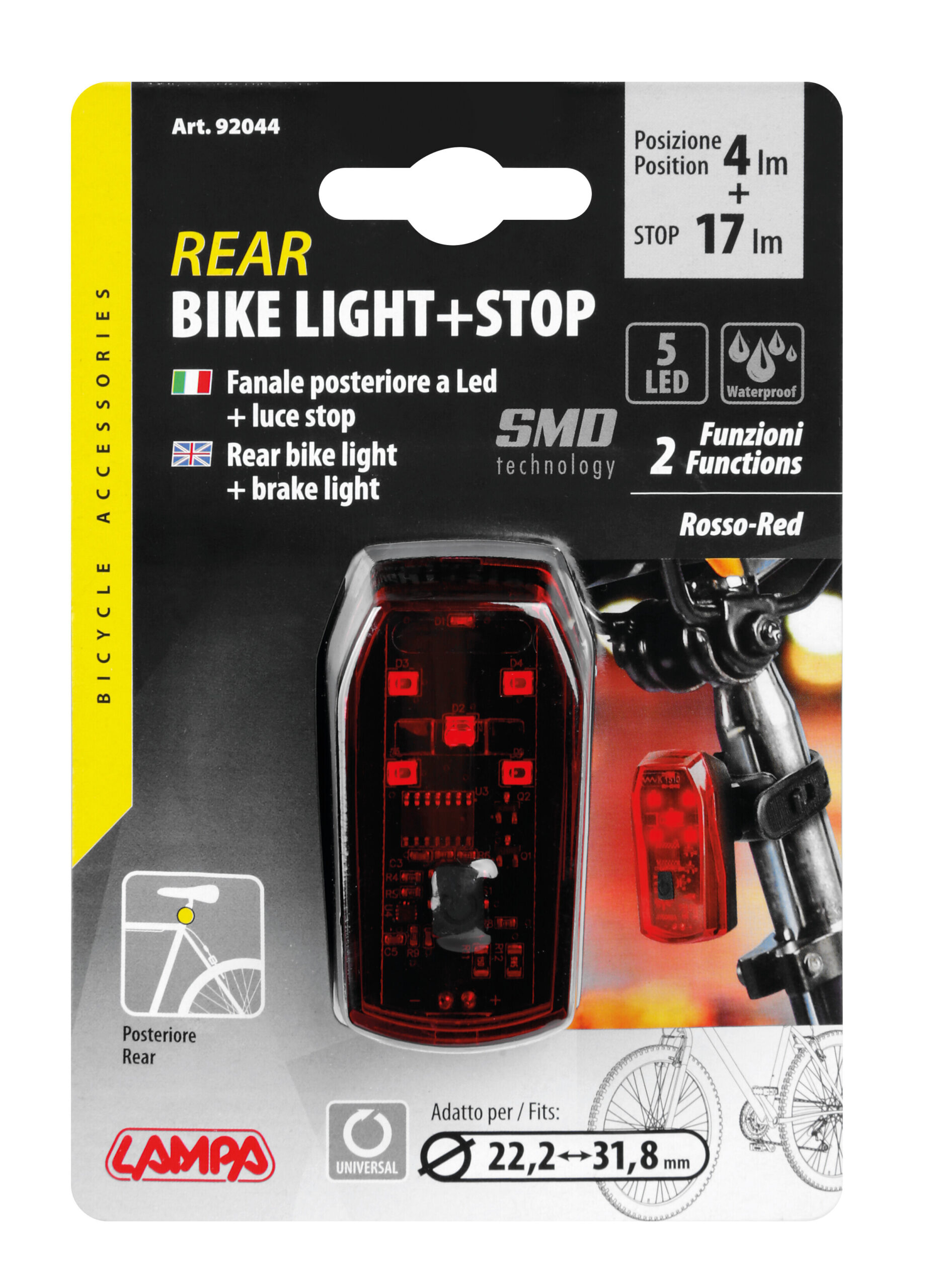 Fanale posteriore a 5 Led con luce stop - immagine 4