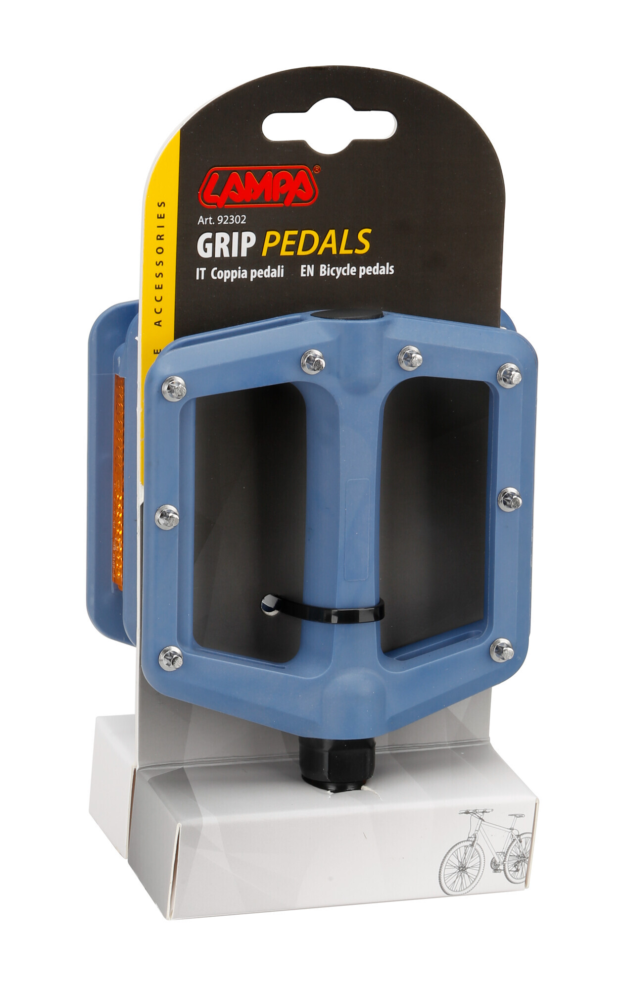Grip, coppia pedali - Blu - immagine 2