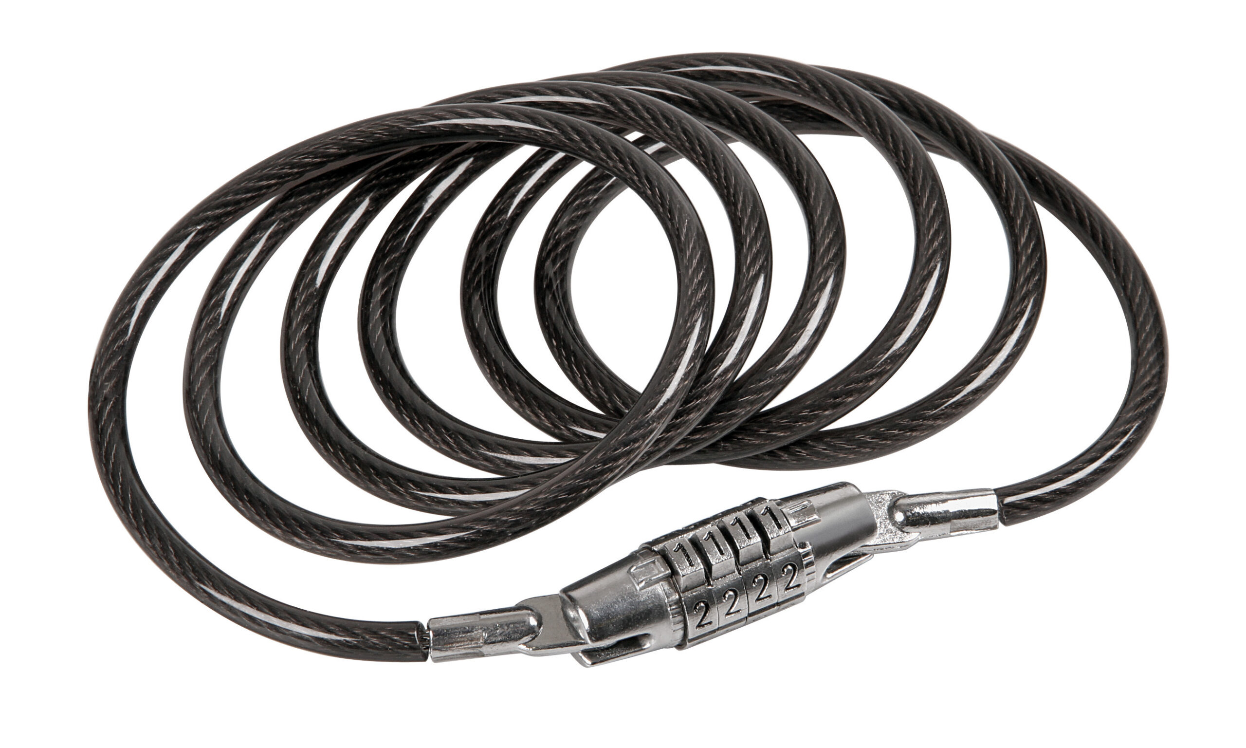 Cavo antifurto in acciaio a spirale Ø 6 mm - 160 cm