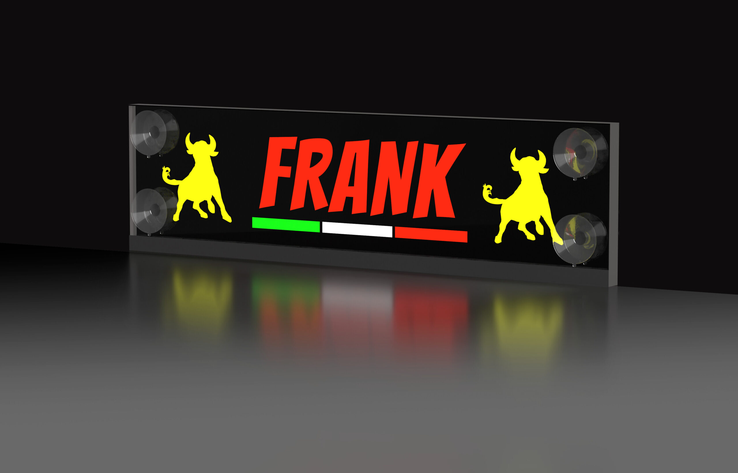 Led Mono Mirror Drive, tabella personalizzabile a Led, USB - 50x13,5 cm - 4-5 caratteri - immagine 3