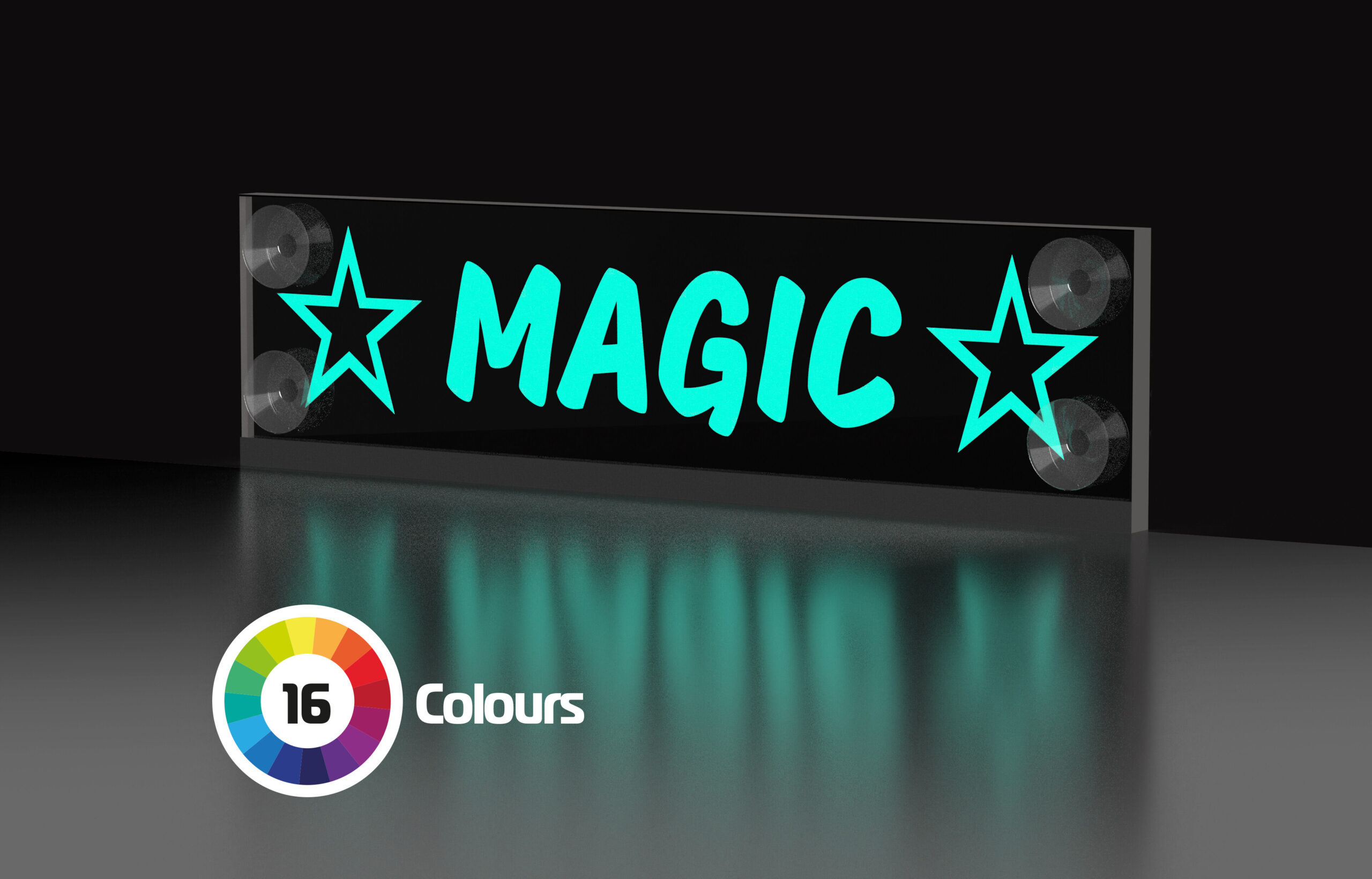 Led Rgb Mirror Drive, tabella personalizzabile a Led, USB - 50x13,5 cm - 4-5 caratteri - immagine 3
