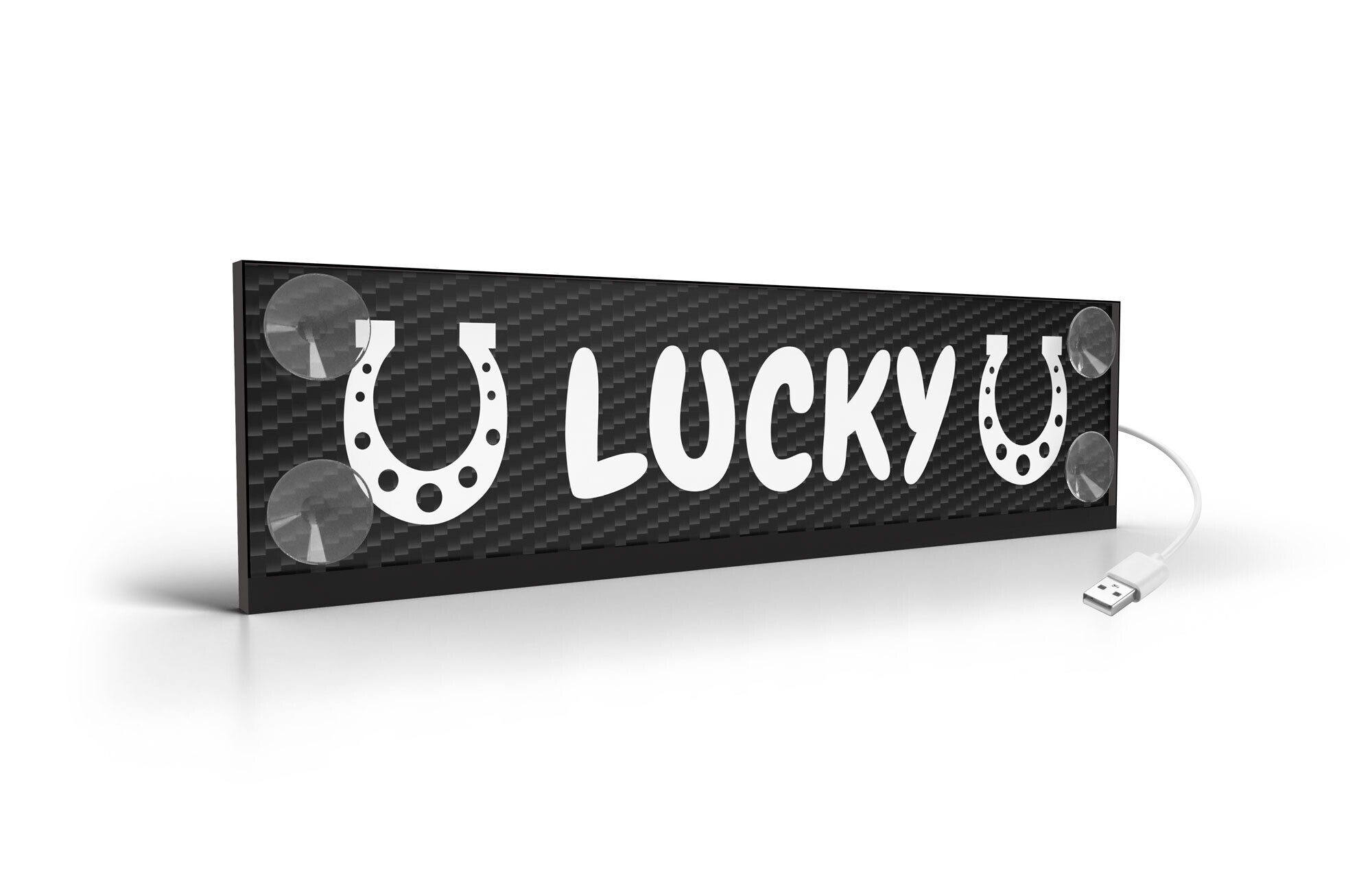 Led Rgb Carbon Drive, tabella personalizzabile a Led, USB - 90x13,5 cm - 9-11 caratteri