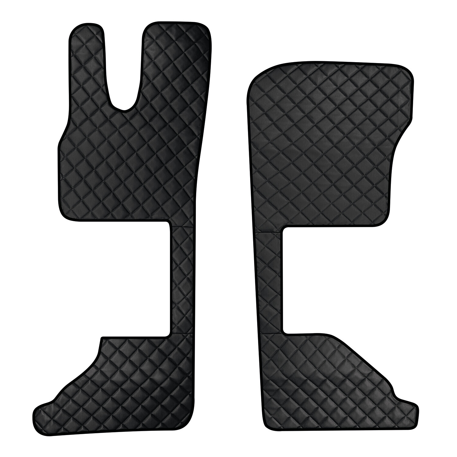 Coppia tappeti in Skeentex - Nero - compatibile per Daf XG (06/21>) sedile pass. pneumatico - Daf XG+ (06/21>) sedile pass. pneumatico