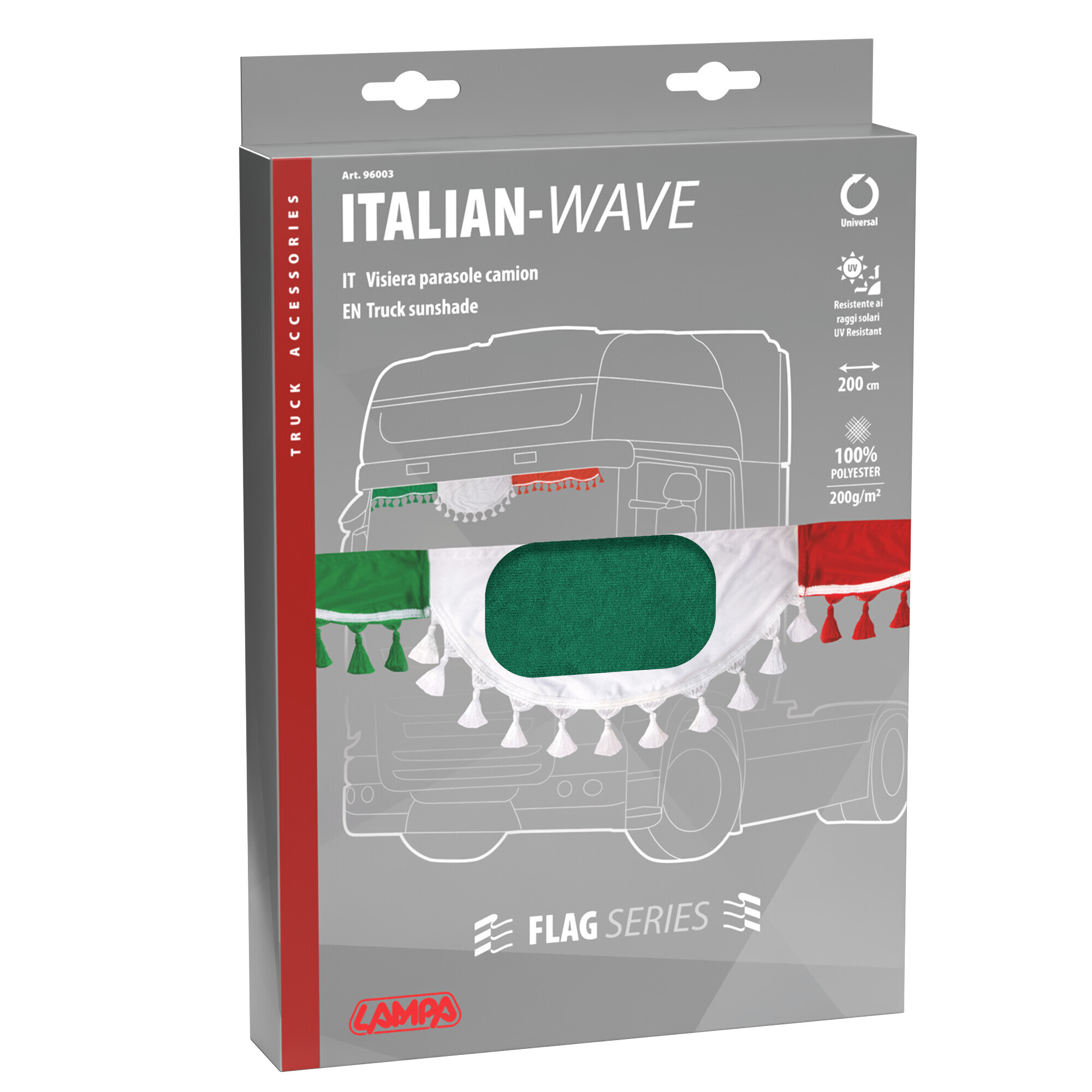 Italian Wave, fascia parasole per parabrezza camion - immagine 3