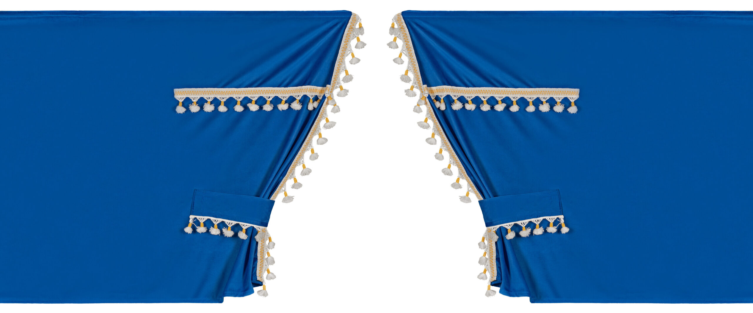 Luxury Smart, set tende in poliestere per camion - Blu/Oro