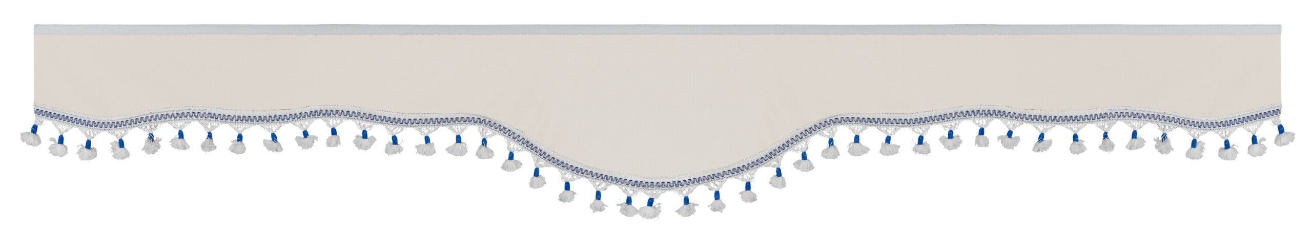 Luxury Smart, set tende in poliestere per camion - Panna/Blu - immagine 2
