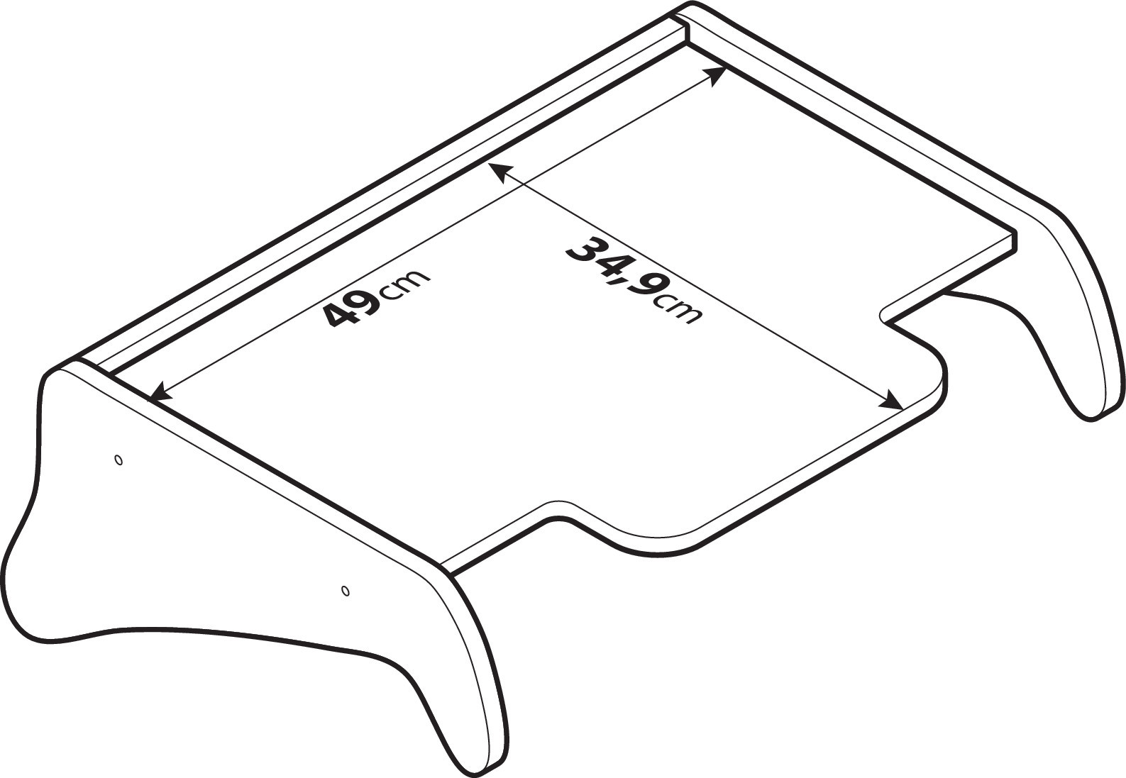 Tavolino per cruscotto - Centrale - compatibile per Man TGA (03/99>05/10) cabina M, L, XL, LX, XLX - Man TGL (05/05>) - immagine 3