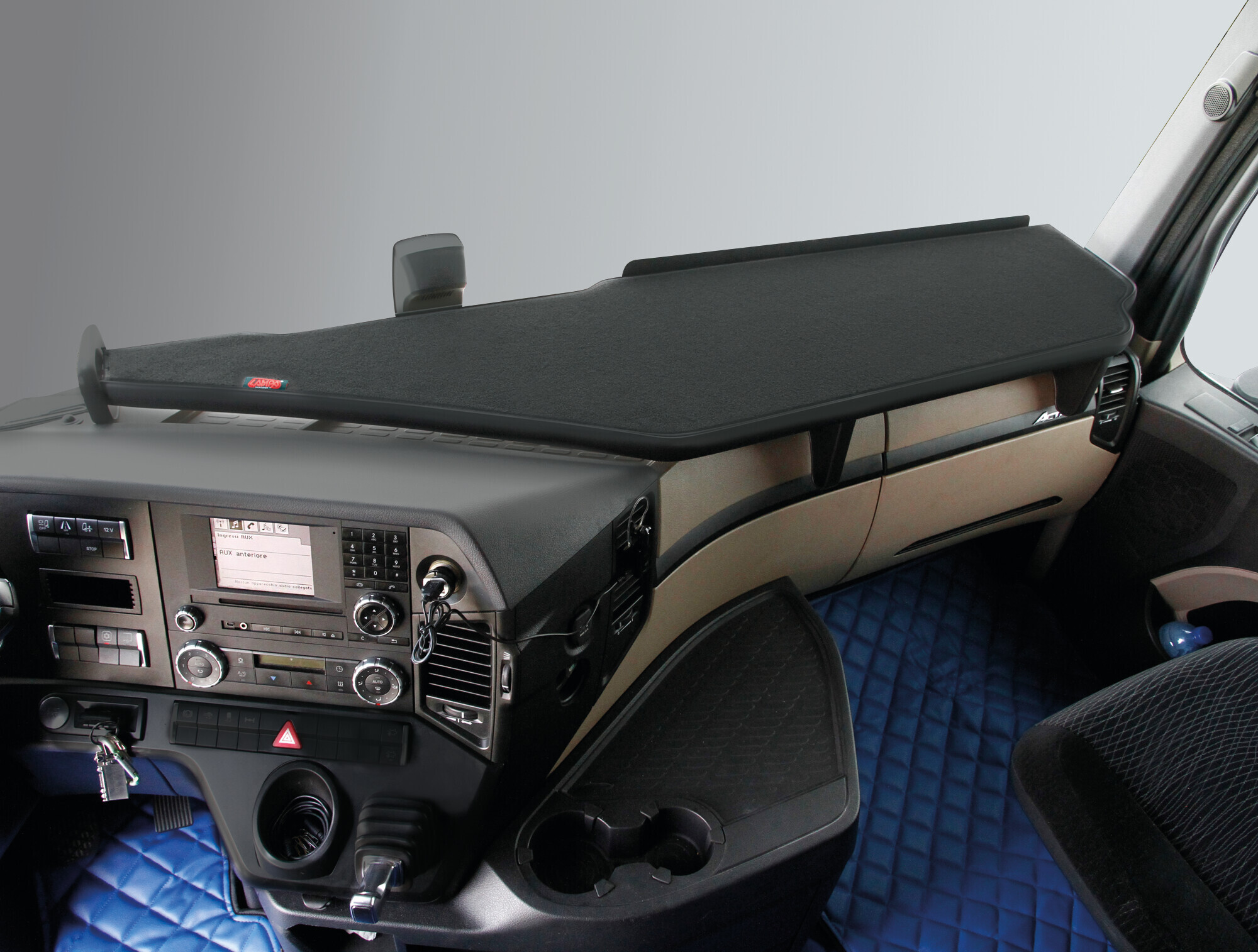 Tavolino per cruscotto - Centrale + Passeggero - compatibile per Mercedes Actros MP4 (09/11>09/19) cabina larga, con o senza telecamera - immagine 3