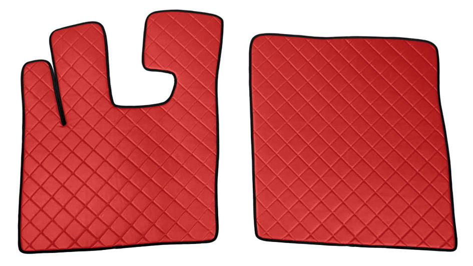 Coppia tappeti in Skeentex - Rosso - compatibile per Daf XF 105 (02/04>12/14)