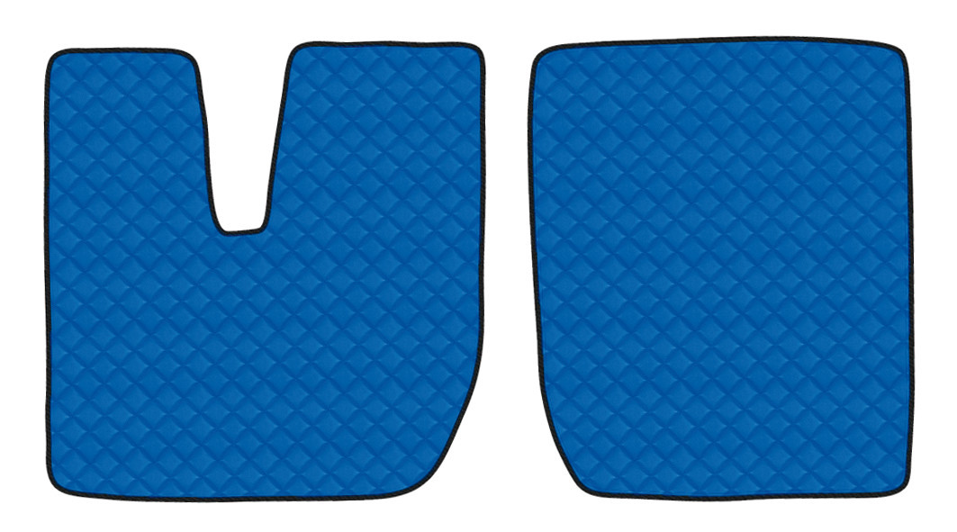 Coppia tappeti in Skeentex - Blu - compatibile per Iveco Stralis (08/02>12/12) - Iveco Stralis (07/12>12/19) - Iveco Stralis Hi-Way (07/12>08/16) - Iveco Stralis XP (09/16>12/19)