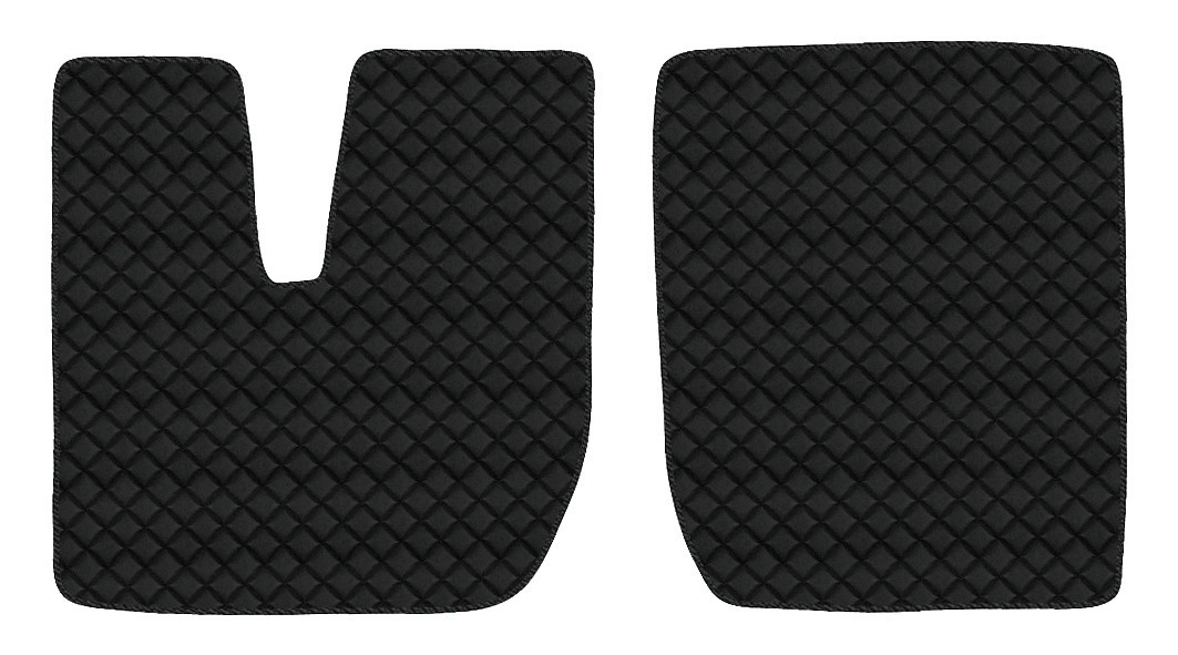 Coppia tappeti in Skeentex - Nero - compatibile per Iveco Stralis (08/02>12/12) - Iveco Stralis (07/12>12/19) - Iveco Stralis Hi-Way (07/12>08/16) - Iveco Stralis XP (09/16>12/19)