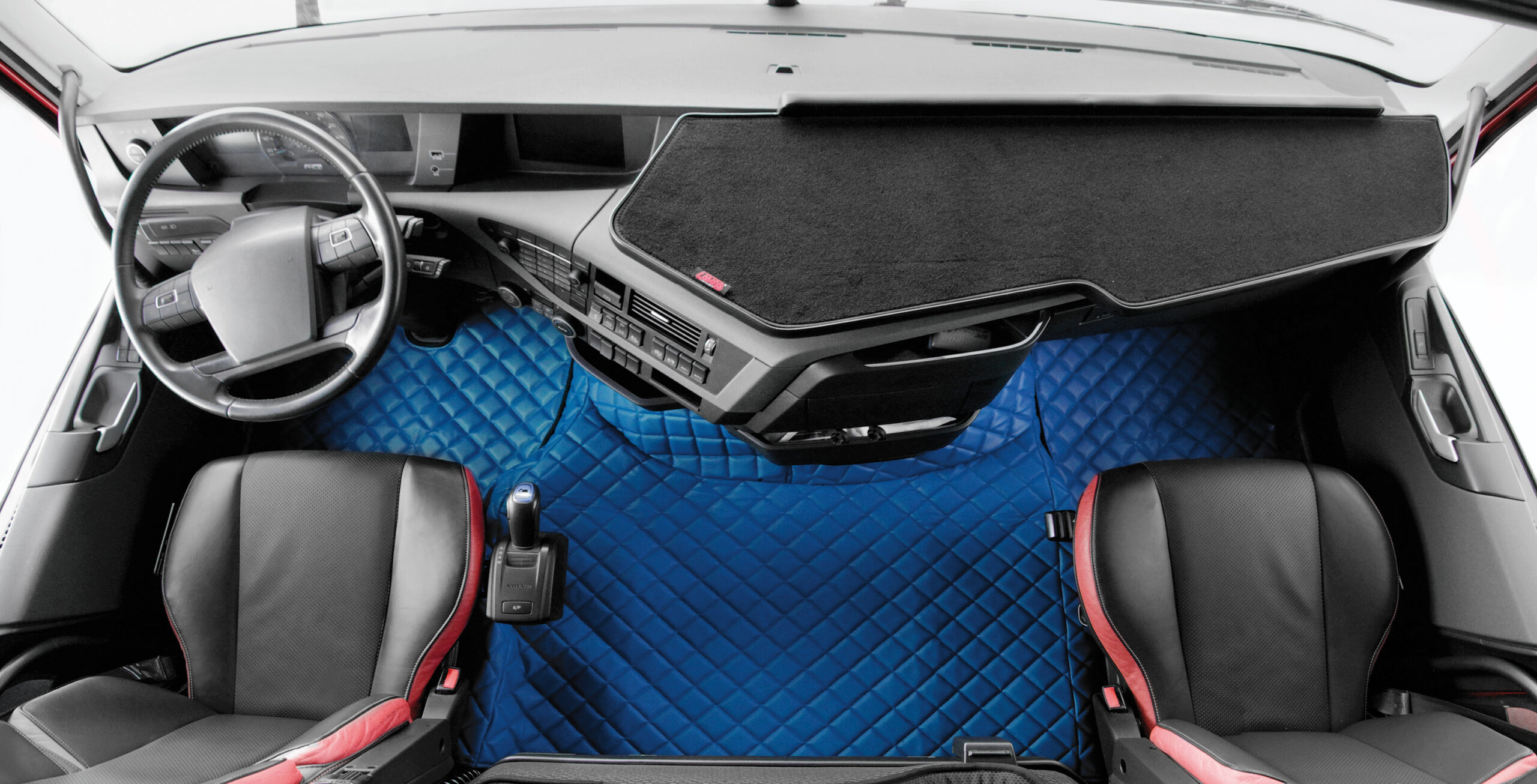 Coppia tappeti in Skeentex - Blu - compatibile per Volvo FH Serie 4 (09/12>05/21) - Volvo FH Serie 5 (06/21>) - Volvo FH Aero (01/24>) automatico - immagine 2