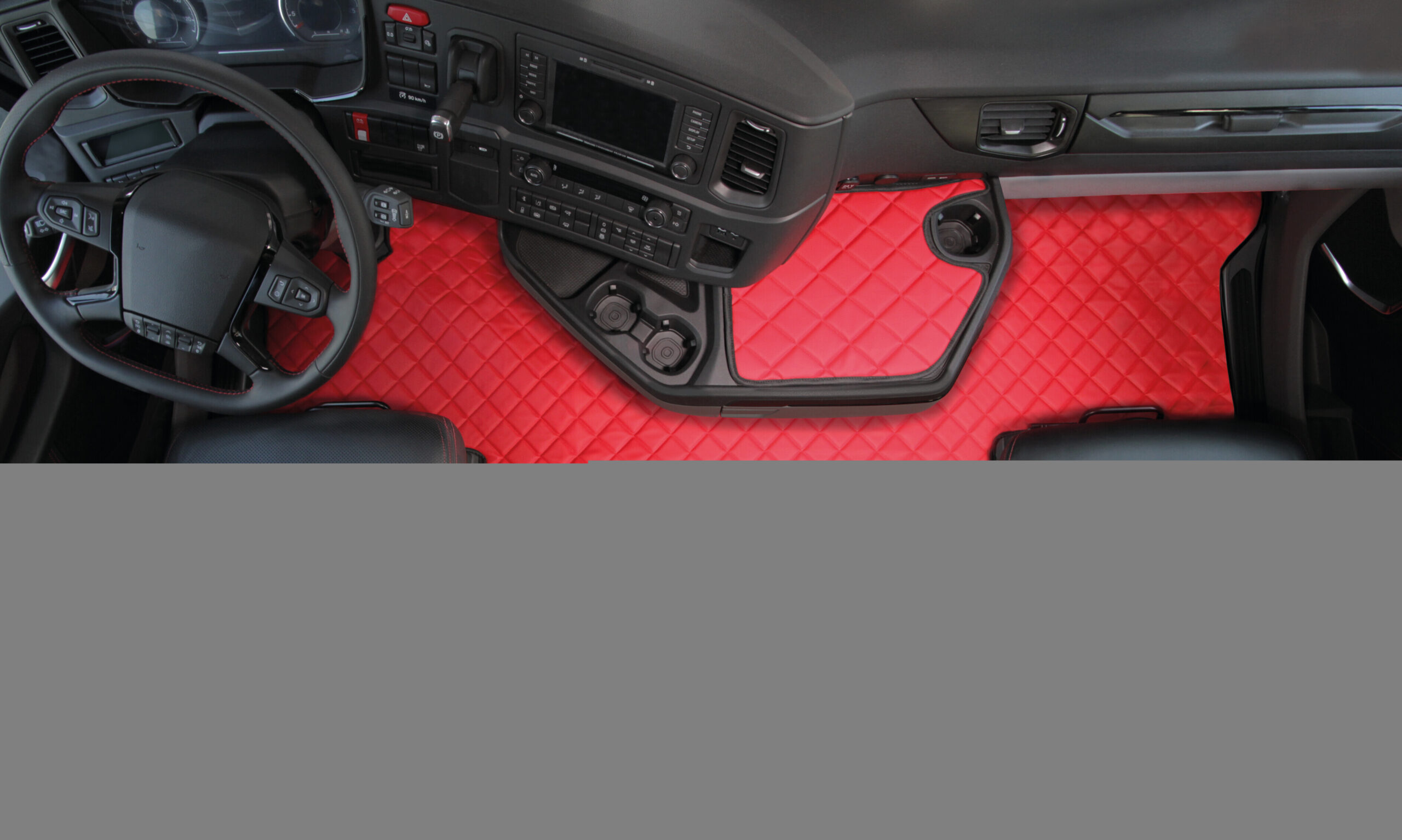 Coppia tappeti in Skeentex - Blu - compatibile per Scania R Serie 7 - New Generation (11/16>02/25) sedile pass. pneumatico - immagine 2