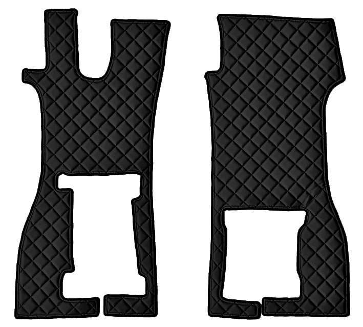 Coppia tappeti in Skeentex - Nero - compatibile per Scania R Serie 7 - New Generation (11/16>) sedile pass. pieghevole