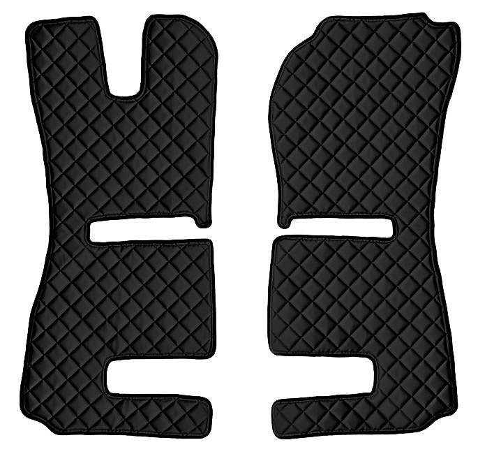 Coppia tappeti in Skeentex - Nero - compatibile per Scania R Serie 6 - Streamline (09/13>12/17) sedili Recaro, sedile pass. pneumatico