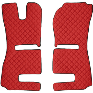 Coppia tappeti in Skeentex - Rosso - compatibile per Scania R Serie 6 - Streamline (09/13>12/17) sedili Recaro, sedile pass. pneumatico