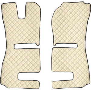 Coppia tappeti in Skeentex - Panna - compatibile per Scania R Serie 6 - Streamline (09/13>12/17) sedili Recaro, sedile pass. pneumatico