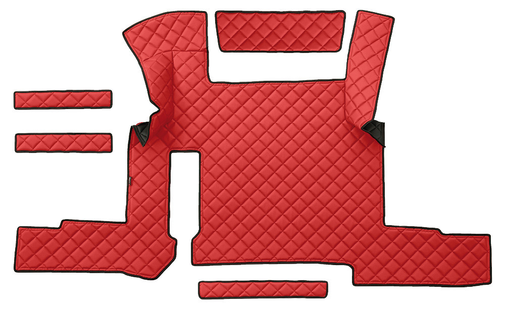 Tappeto centrale in Skeentex - Rosso - compatibile per Man TGX (01/17>06/20) automatico, 1 cassetto