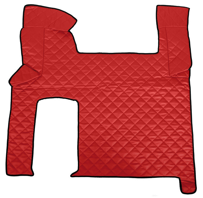 Tappeto centrale in Skeentex - Rosso - compatibile per Man TGX (09/07>12/16) automatico, 2 cassetti