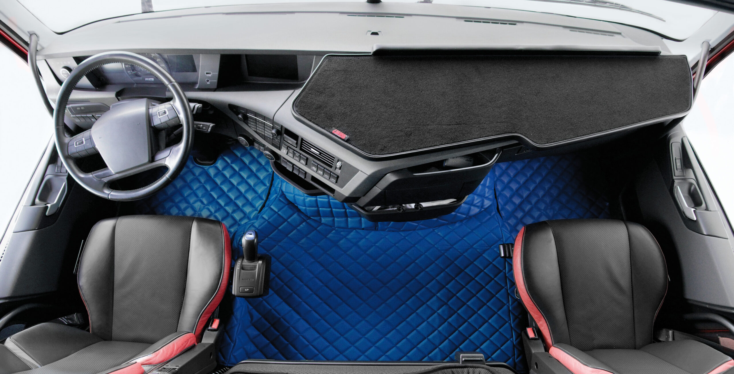 Tappeto centrale in Skeentex - Blu - compatibile per Volvo FH Serie 4 (09/12>05/21) automatico - Volvo FH Serie 5 (06/21>) automatico - Volvo FH Aero (01/24>) automatico - immagine 2