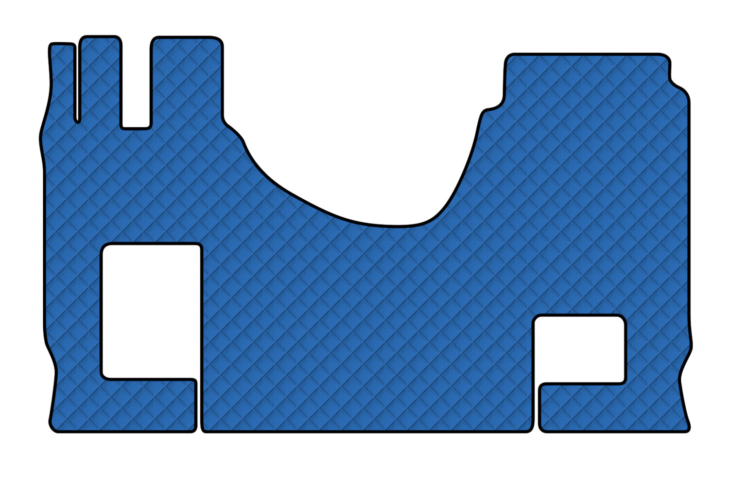 Tappeto unico in Skeentex - Blu - compatibile per Mercedes Actros MP4 (09/11>09/19) cabina larga, no tunnel, sedile pass. pieghevole - Mercedes Actros MP5 (10/19>) cabina larga, no tunnel, sedile pass. pieghevole - Mercedes Actros MP5 L (11/21>) cabina larga, no tunnel, sedile pass. pieghevole - Mercedes Actros L ProCabin (12/24>) cabina larga, no tunnel, sedile pass. pieghevole