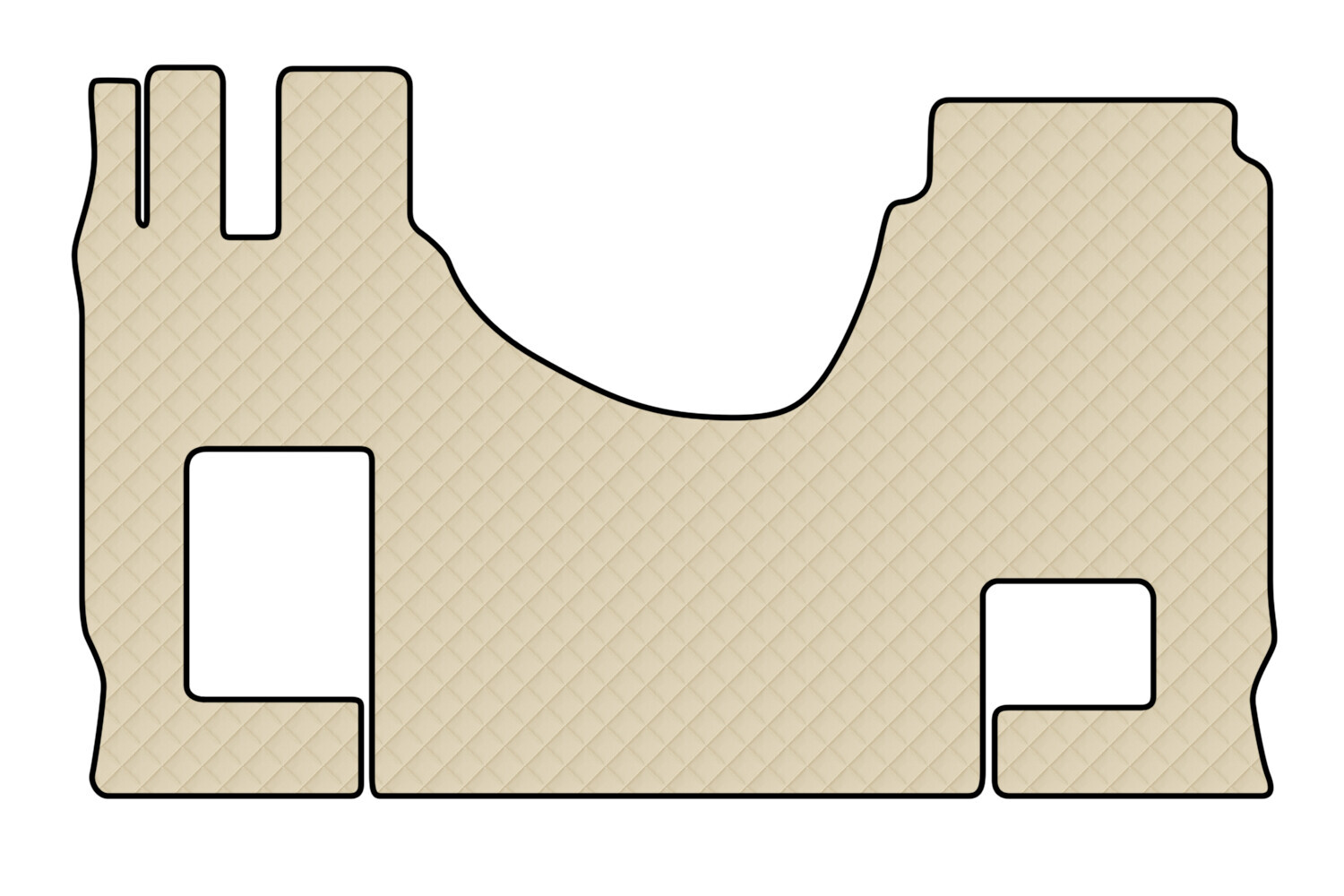 Tappeto unico in Skeentex - Panna - compatibile per Mercedes Actros MP4 (09/11>09/19) cabina larga, no tunnel, sedile pass. pieghevole - Mercedes Actros MP5 (10/19>) cabina larga, no tunnel, sedile pass. pieghevole - Mercedes Actros MP5 L (11/21>) cabina larga, no tunnel, sedile pass. pieghevole - Mercedes Actros L ProCabin (12/24>) cabina larga, no tunnel, sedile pass. pieghevole