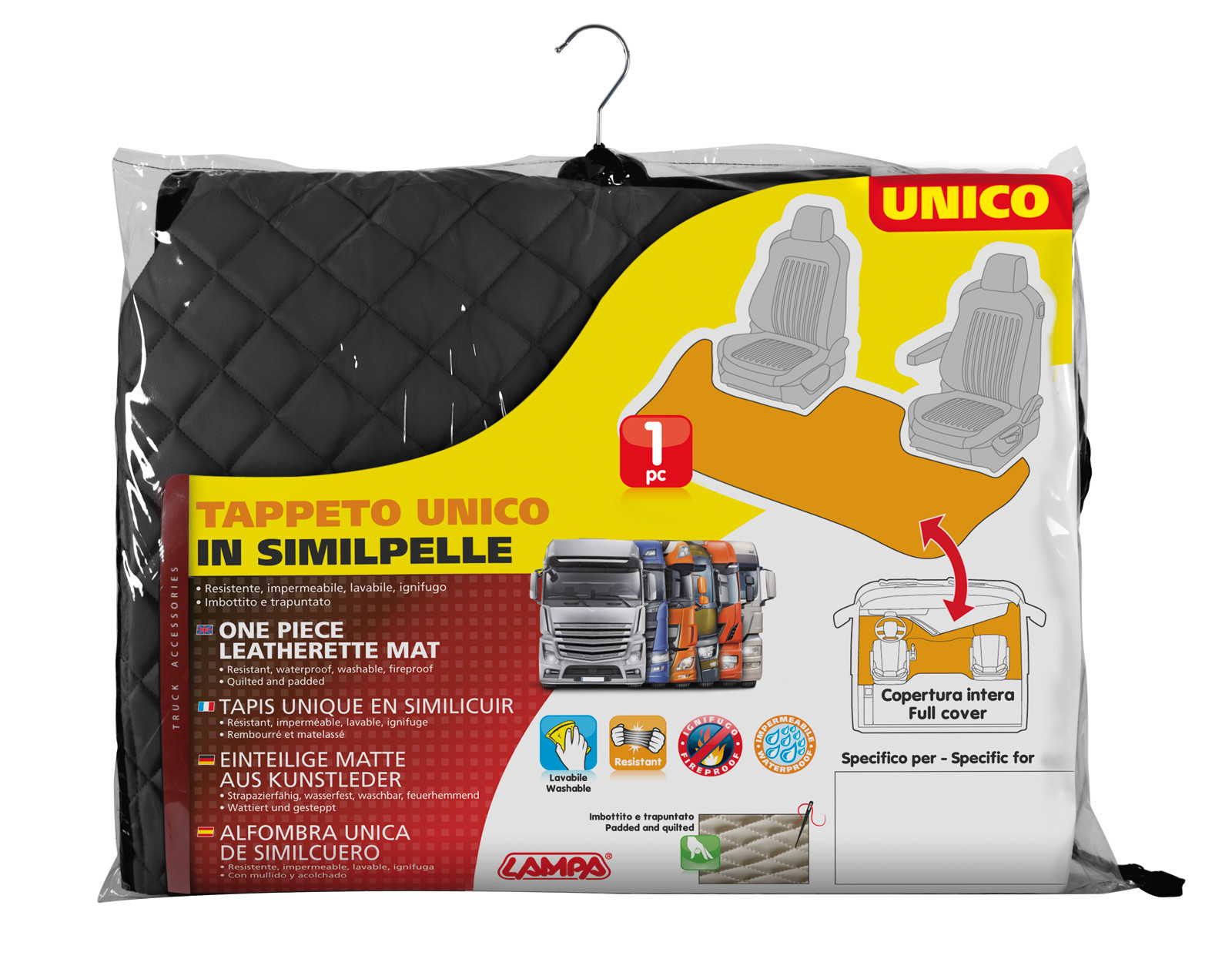 Tappeto unico in Skeentex - Nero - compatibile per Renault T (06/13>) no tunnel - immagine 3