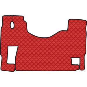 Tappeto unico in Skeentex - Rosso - compatibile per Mercedes Actros MP2 (04/03>12/08) no tunnel, sedile fisso - Mercedes Actros MP3 (06/08>12/13) no tunnel, sedile fisso