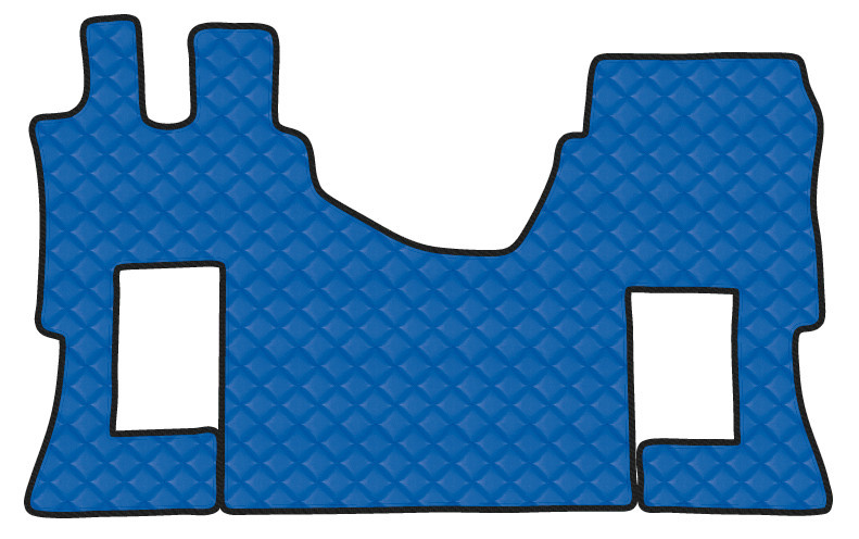 Tappeto unico in Skeentex - Blu - compatibile per Mercedes Actros MP4 (09/11>09/19) cabina larga, no tunnel, sedile pass. pneumatico - Mercedes Actros MP5 (10/19>) cabina larga, no tunnel, sedile pass. pneumatico - Mercedes Actros MP5 L (11/21>) cabina larga, no tunnel, sedile pass. pneumatico - Mercedes Actros L ProCabin (12/24>) cabina larga, no tunnel, sedile pass. pneumatico
