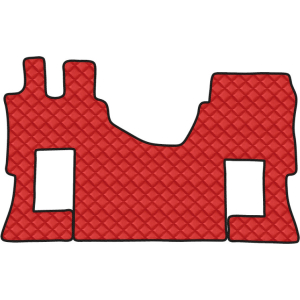 Tappeto unico in Skeentex - Rosso - compatibile per Mercedes Actros MP4 (09/11>09/19) cabina larga, no tunnel, sedile pass. pneumatico - Mercedes Actros MP5 (10/19>) cabina larga, no tunnel, sedile pass. pneumatico - Mercedes Actros MP5 L (11/21>) cabina larga, no tunnel, sedile pass. pneumatico - Mercedes Actros L ProCabin (12/24>) cabina larga, no tunnel, sedile pass. pneumatico