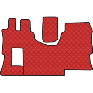 Tappeto unico in Skeentex - Rosso - compatibile per Mercedes Actros MP4 (09/11>09/19) cabina larga, no tunnel, allestimento Star - Mercedes Actros MP5 (10/19>) cabina larga, no tunnel, allestimento Star - Mercedes Actros MP5 L (11/21>) cabina larga, no tunnel, allestimento Star
