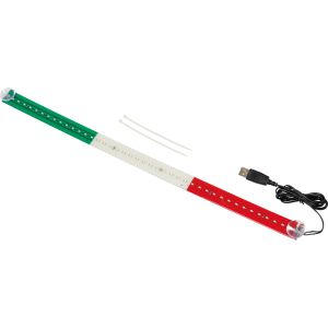 Bandiera luminosa 60 cm, 42 Led, USB - Italia