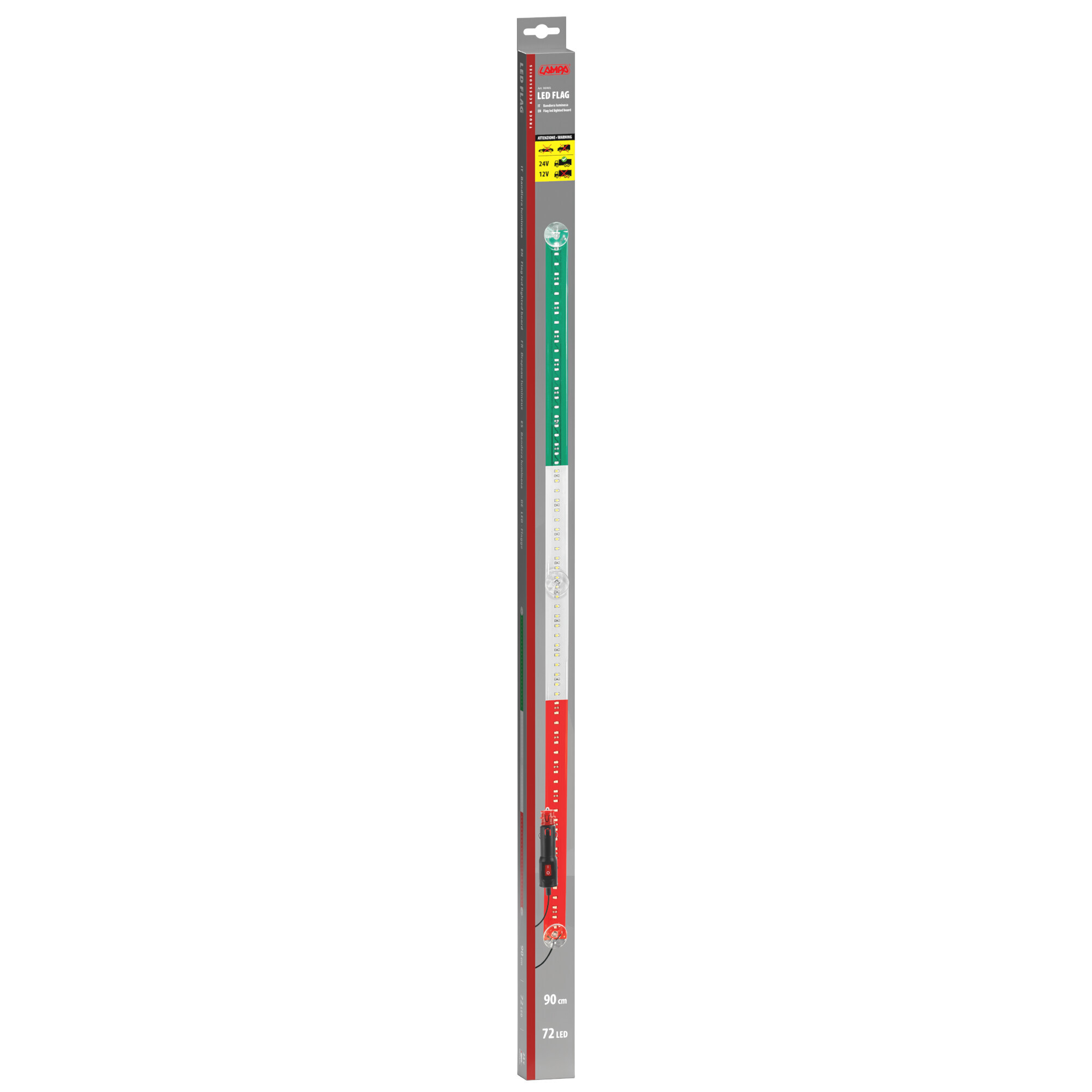 Bandiera luminosa 90 cm, 72 Led, 24V - Italia - immagine 4