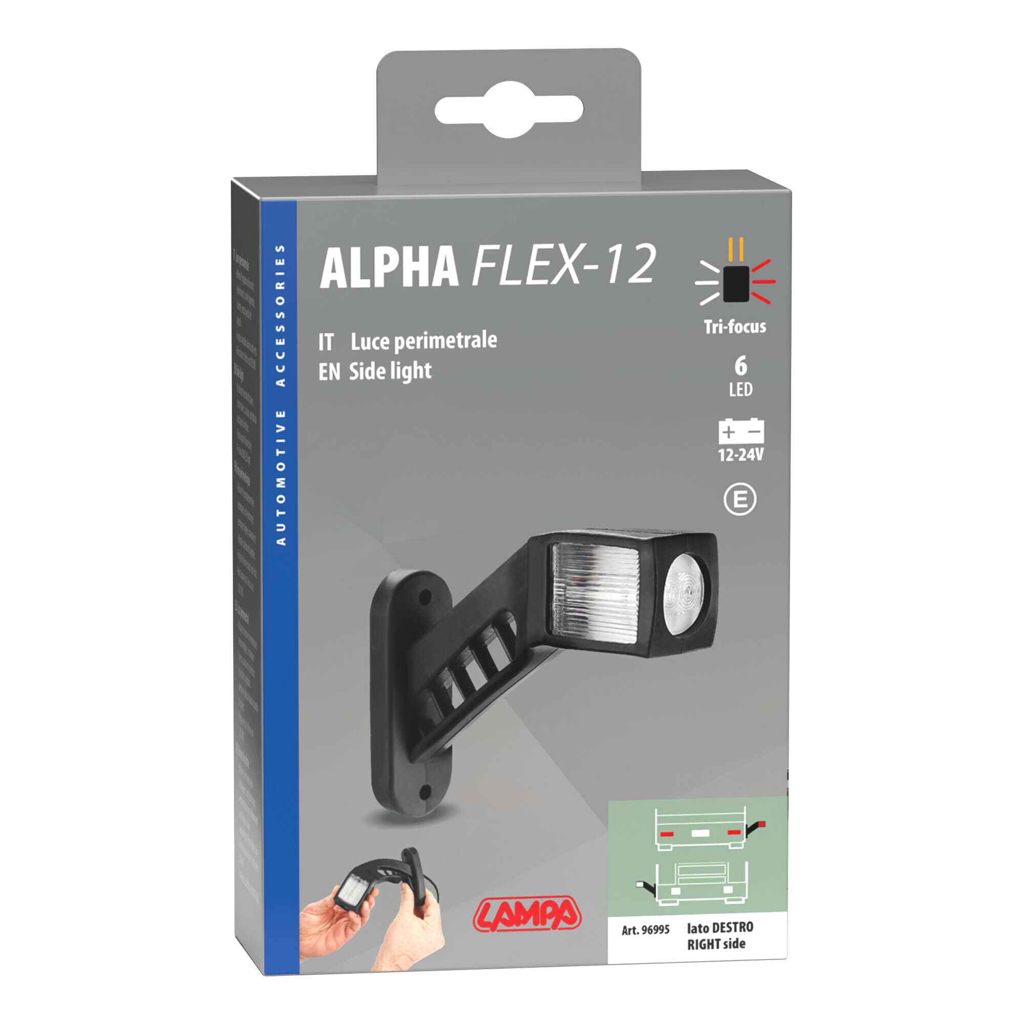 Alpha Flex 12, luce ingombro - 6 Led - 12/24V - Destra - immagine 5