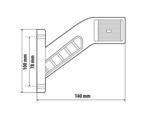 Alpha Flex 12, luce ingombro - 6 Led - 12/24V - Destra - immagine 4