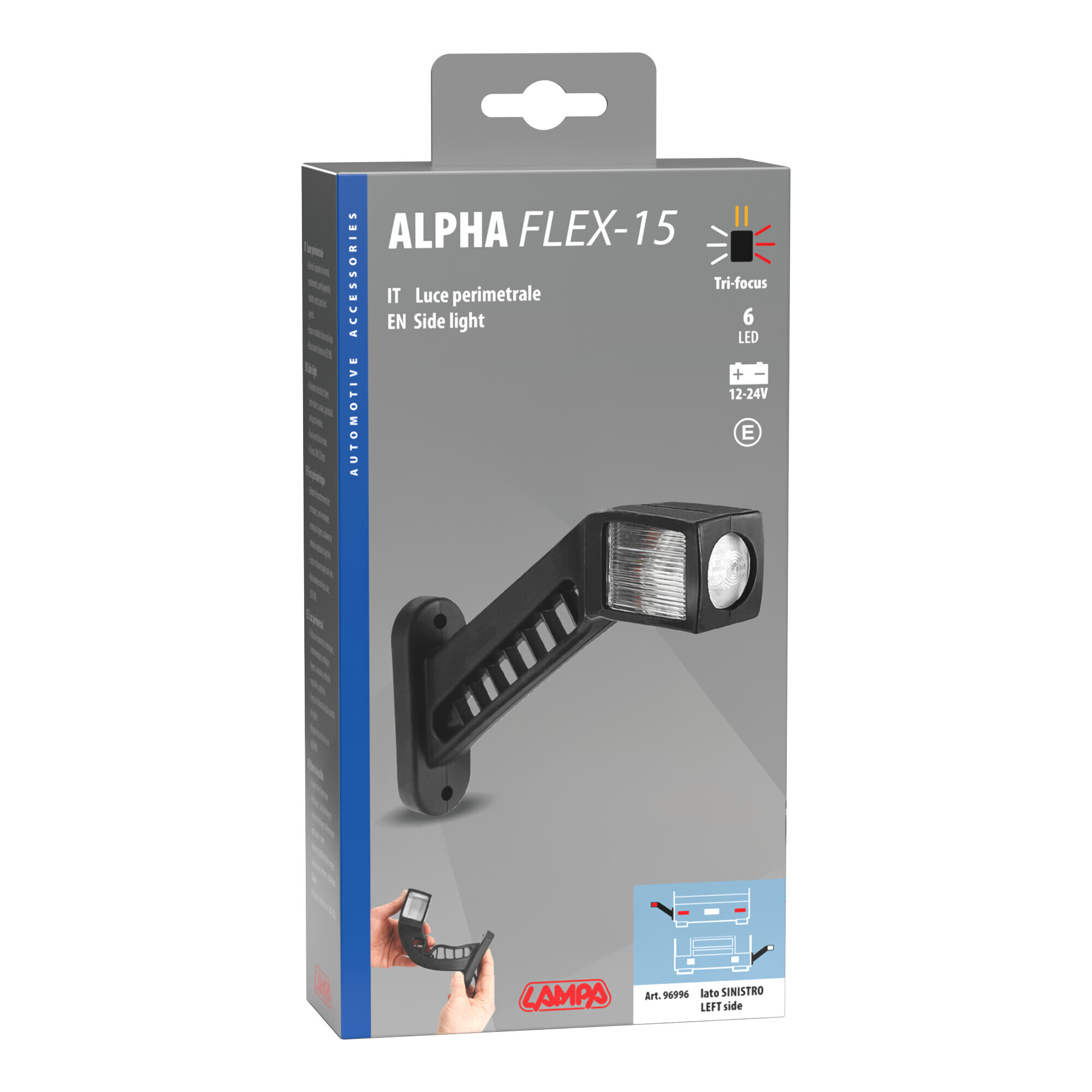 Alpha Flex 15, luce ingombro - 6 Led - 12/24V - Sinistra - immagine 5