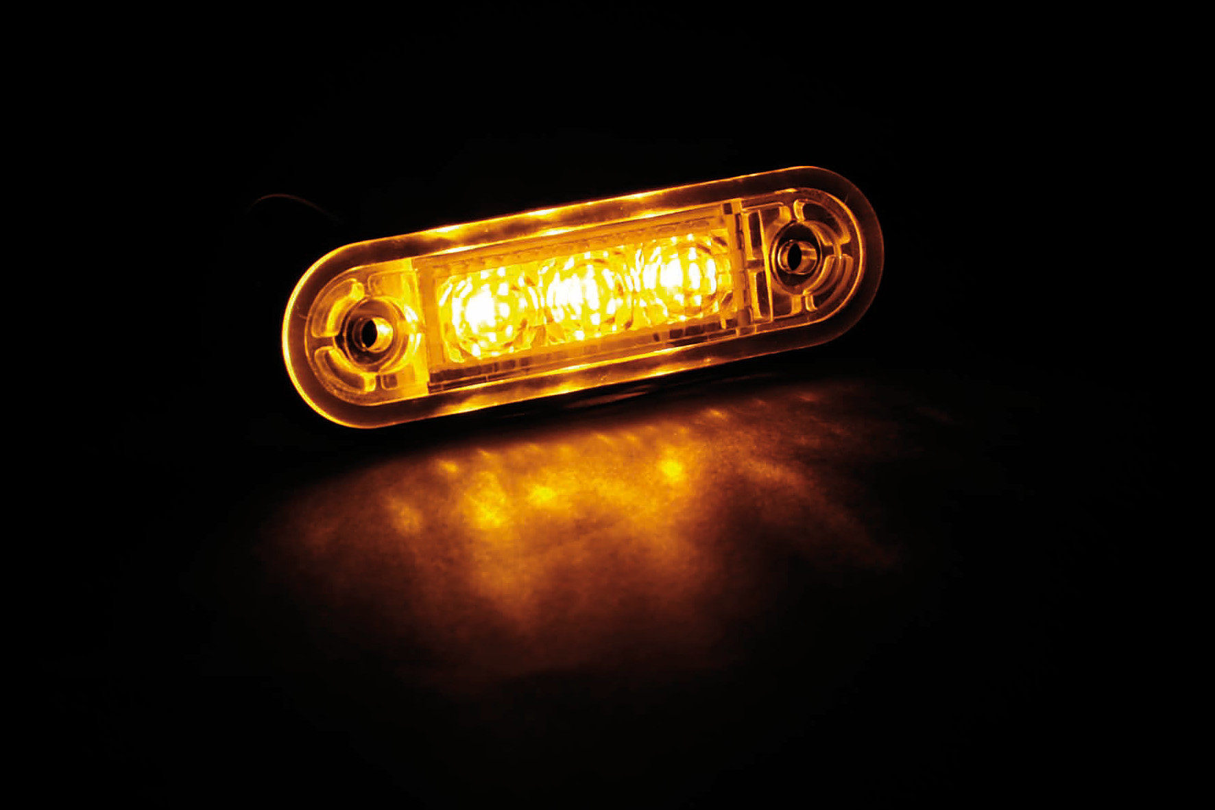 Luce ingombro - 3 Led - 12/24V - Arancio - immagine 2