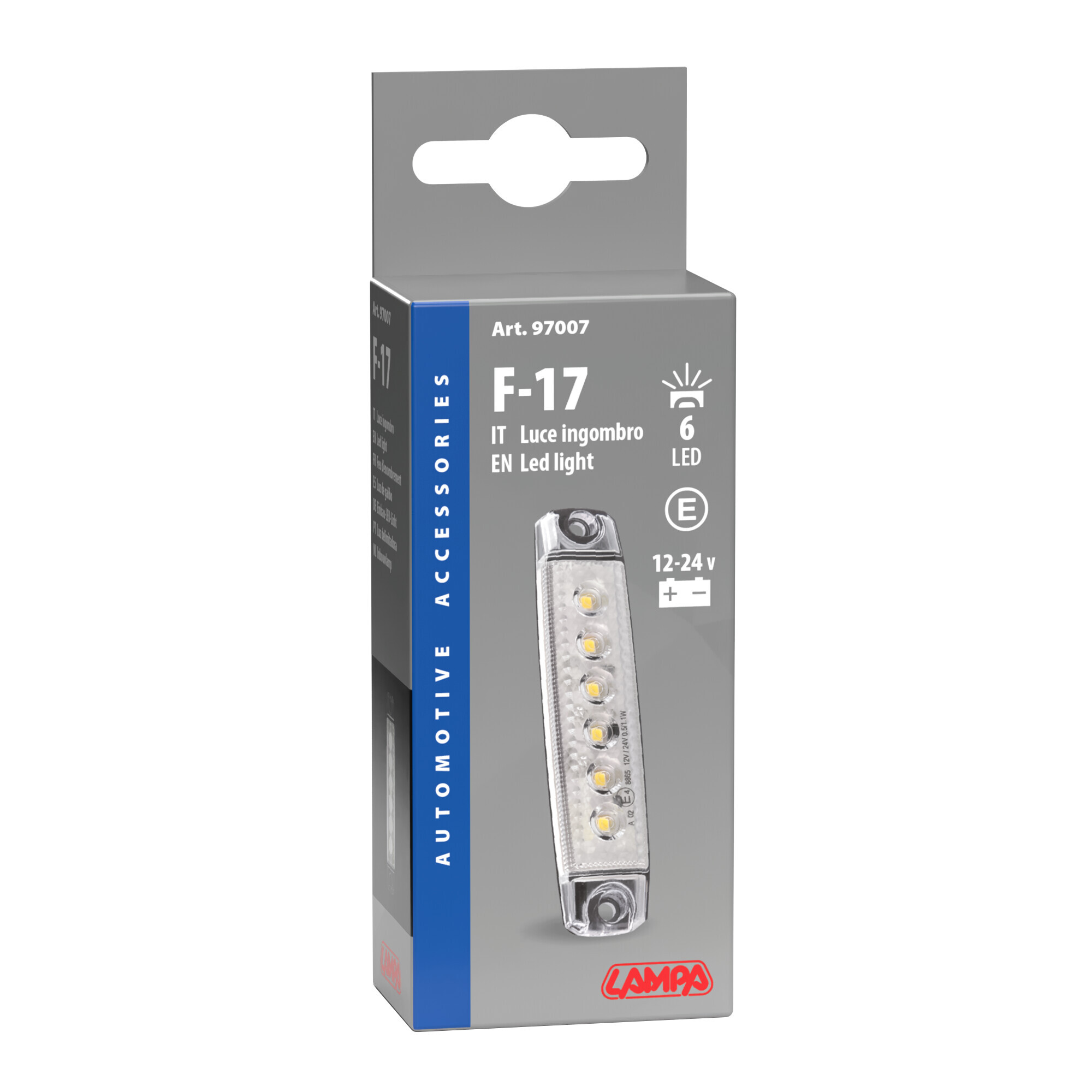 Luce ingombro - 6 Led - 12/24V - Bianco - immagine 7