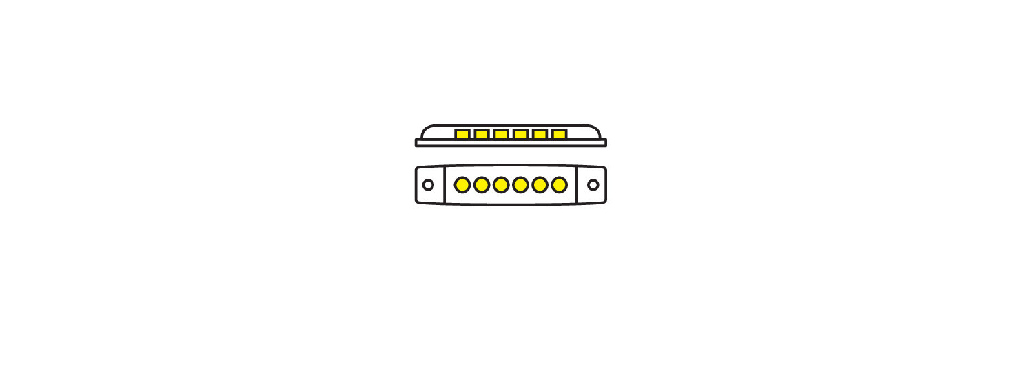 Luce ingombro - 6 Led - 12/24V - Bianco - immagine 6