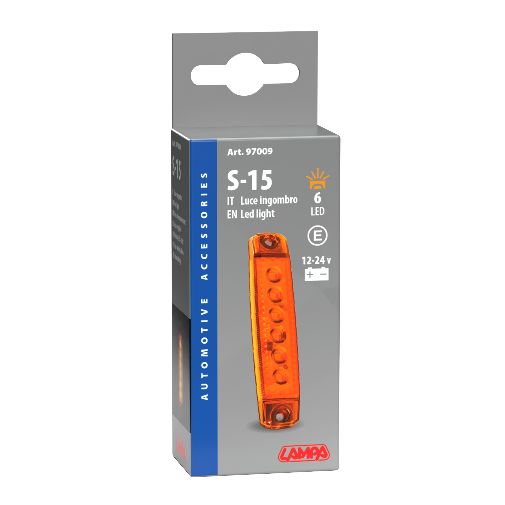 Luce ingombro - 6 Led - 12/24V - Arancio - immagine 5