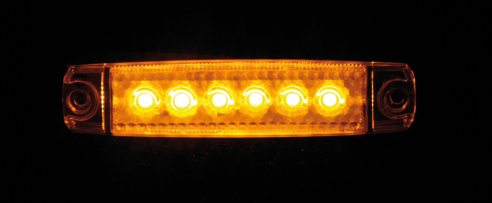 Luce ingombro - 6 Led - 12/24V - Arancio - immagine 2