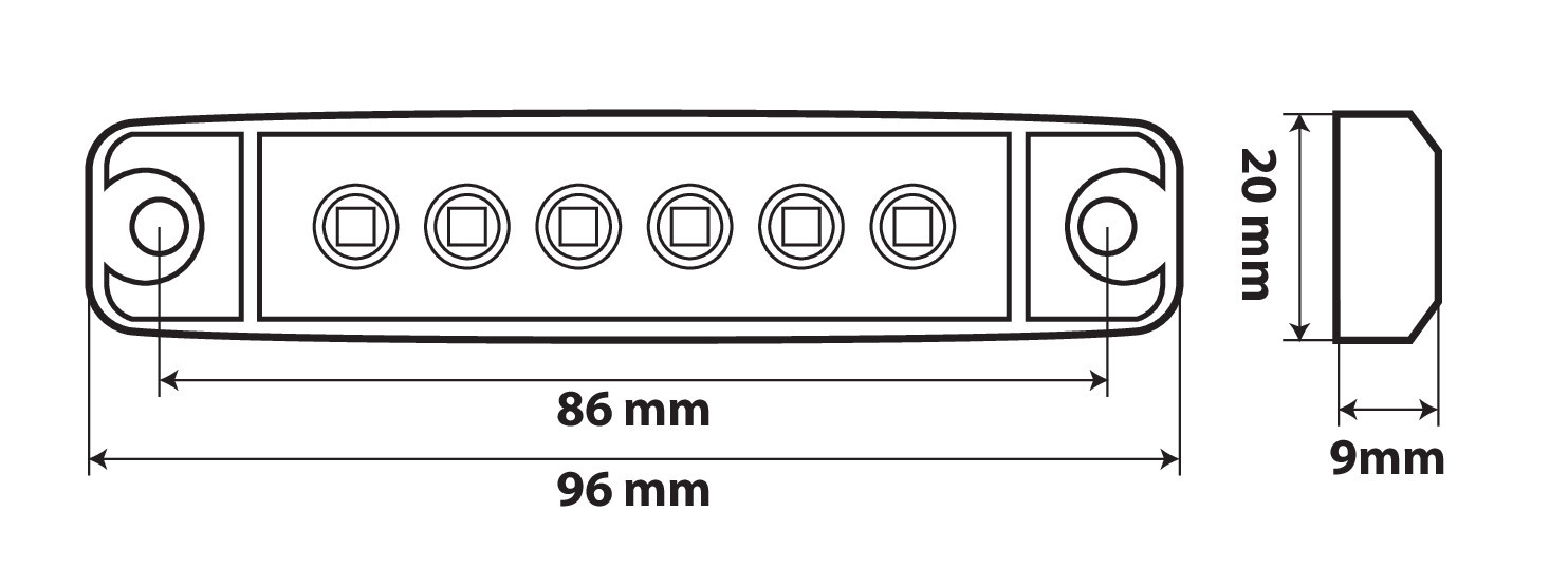 Luce decorativa - 6 Led - 12/24V - Verde - immagine 4