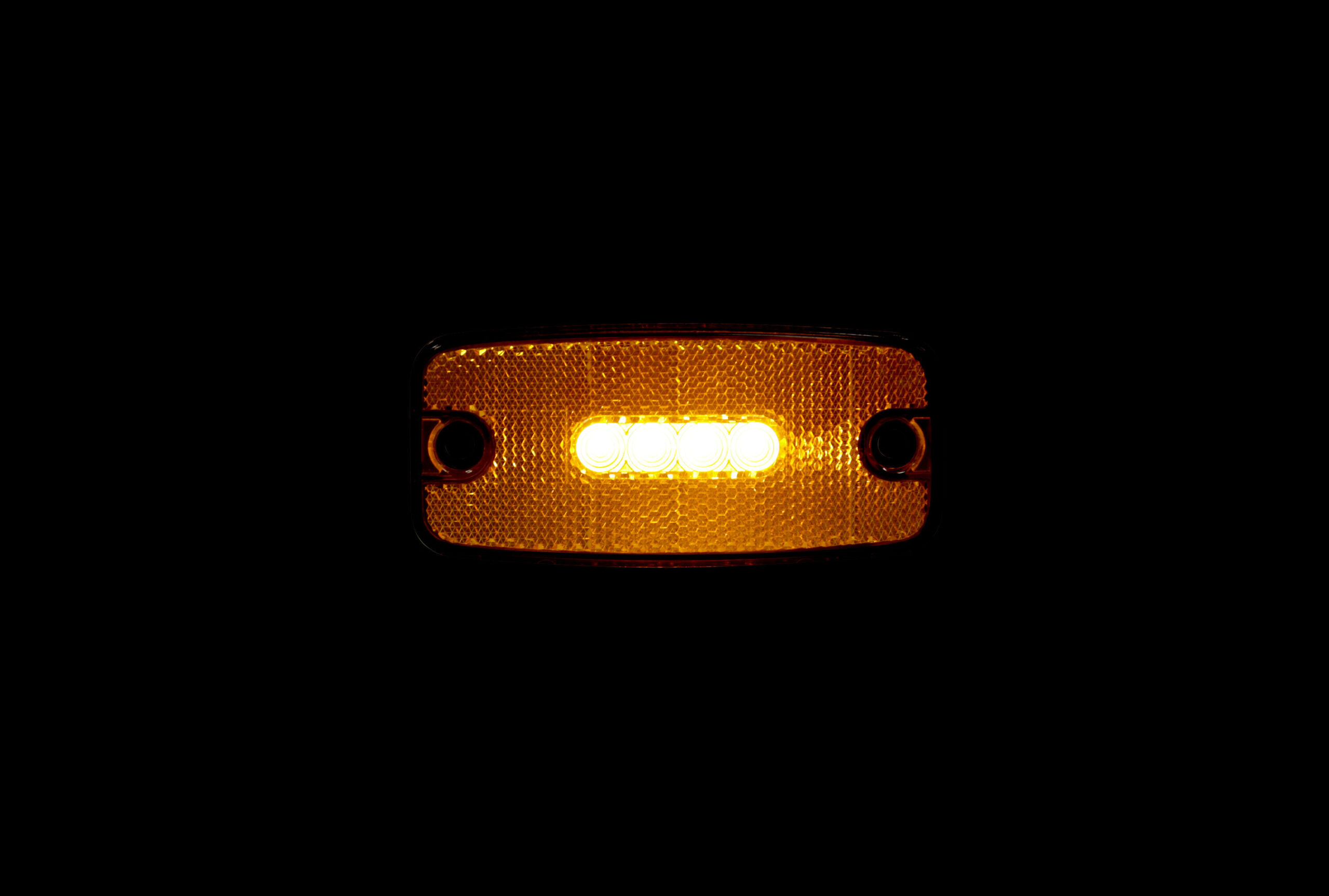 Luce ingombro con catarifrangente e staffa - 4 Led - 12/24V - Arancio - immagine 2