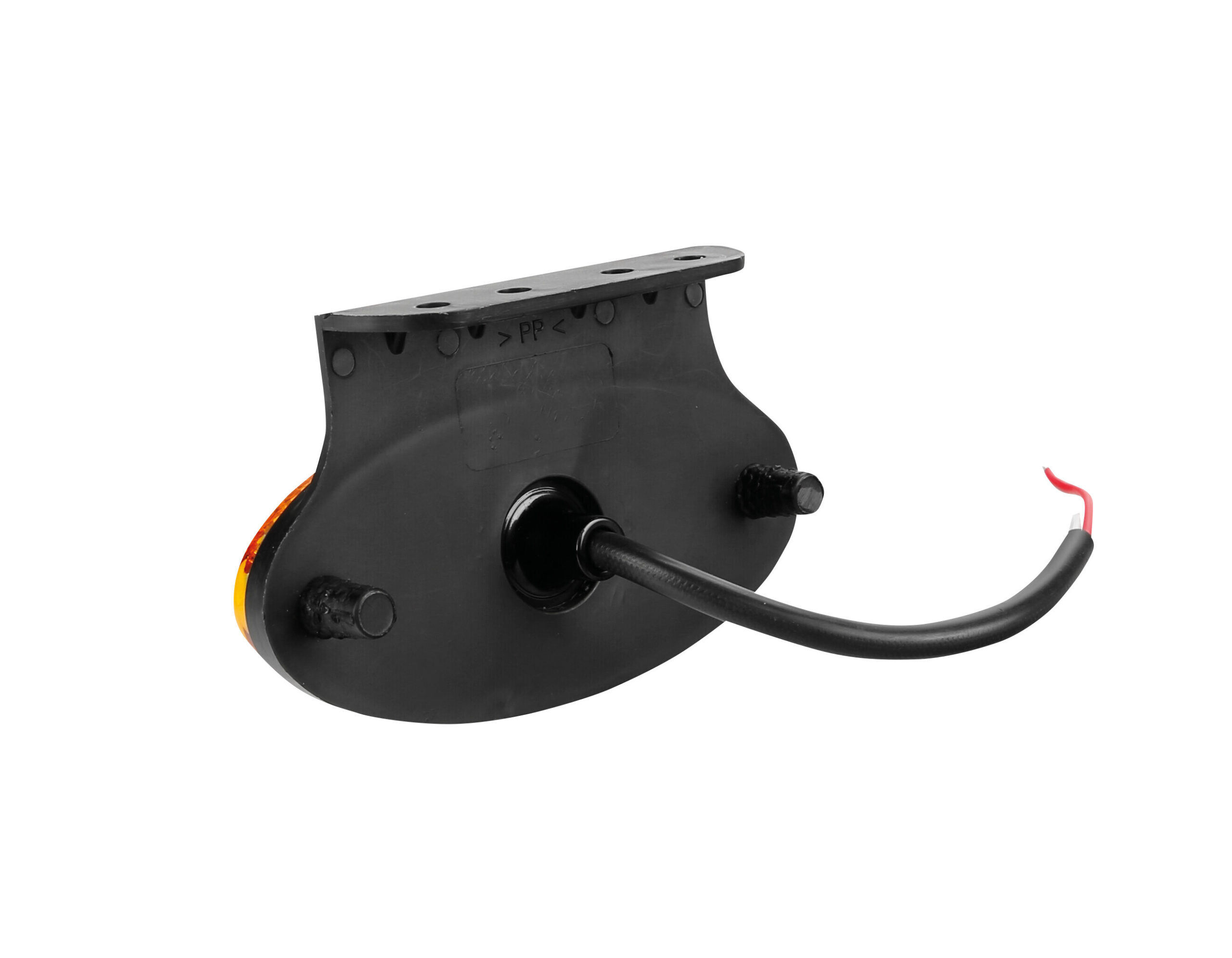 Luce ingombro con catarifrangente e staffa - 3 Led - 12/24V - Arancio - immagine 2