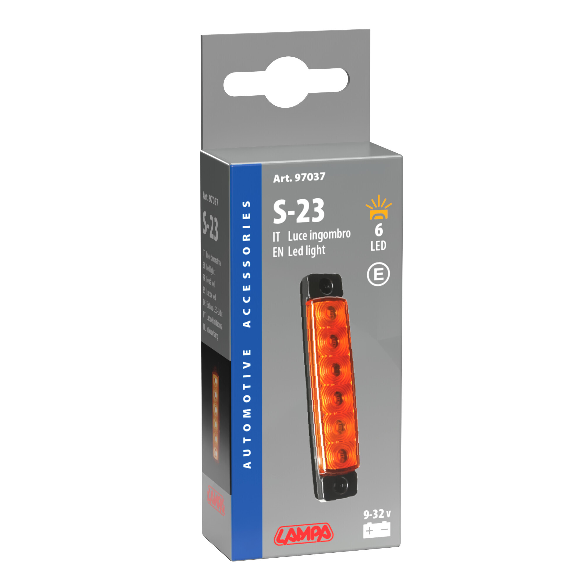 Luce ingombro - 6 Led - 12/24V - Arancio - immagine 5