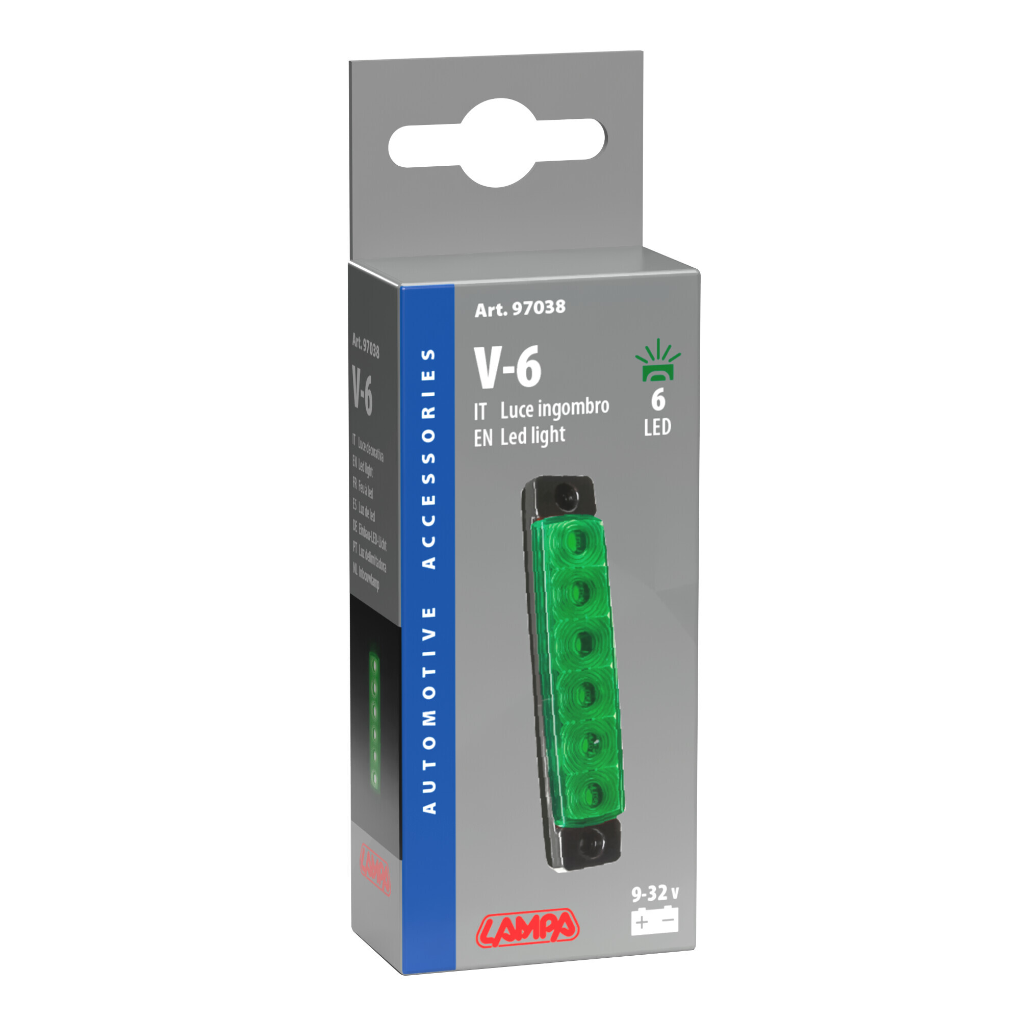 Luce decorativa - 6 Led - 12/24V - Verde - immagine 5