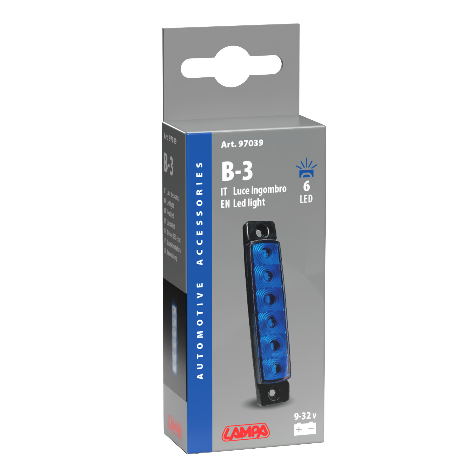 Luce decorativa - 6 Led - 12/24V - Blu - immagine 4