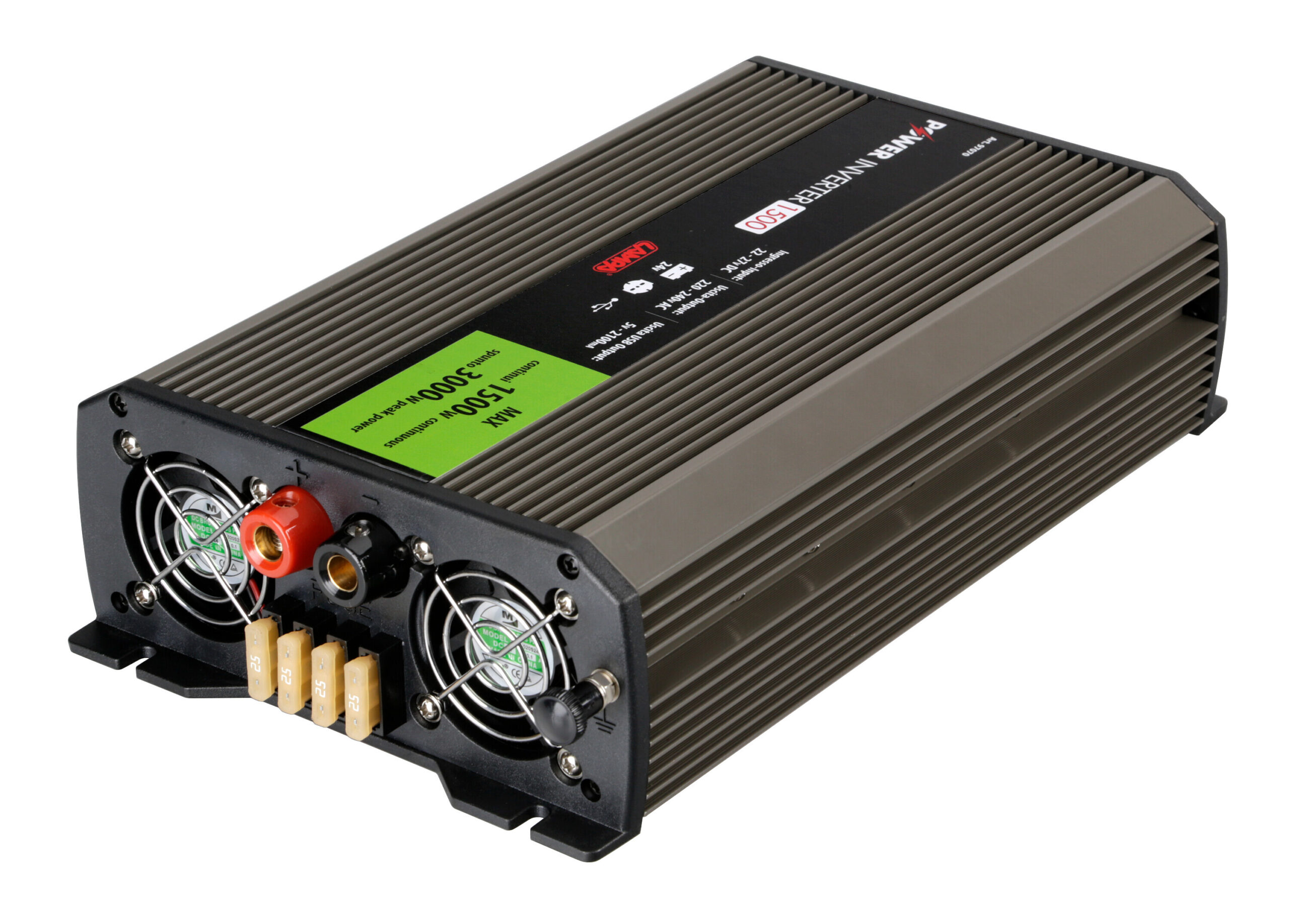 Power Inverter 1500, trasformatore 24V > 220V - immagine 2