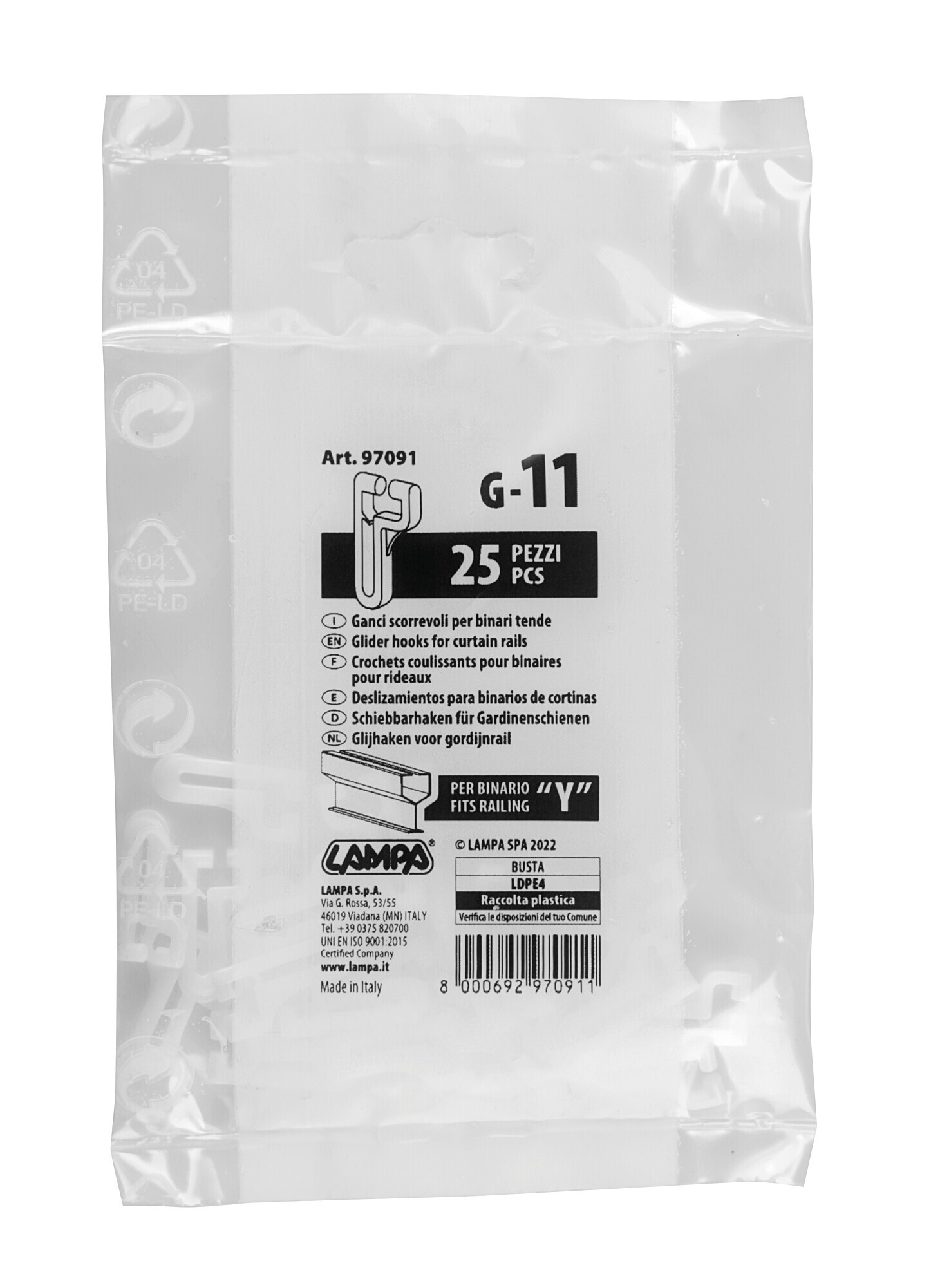 Scorrevoli per binari - G-11 - 25 pz - immagine 7